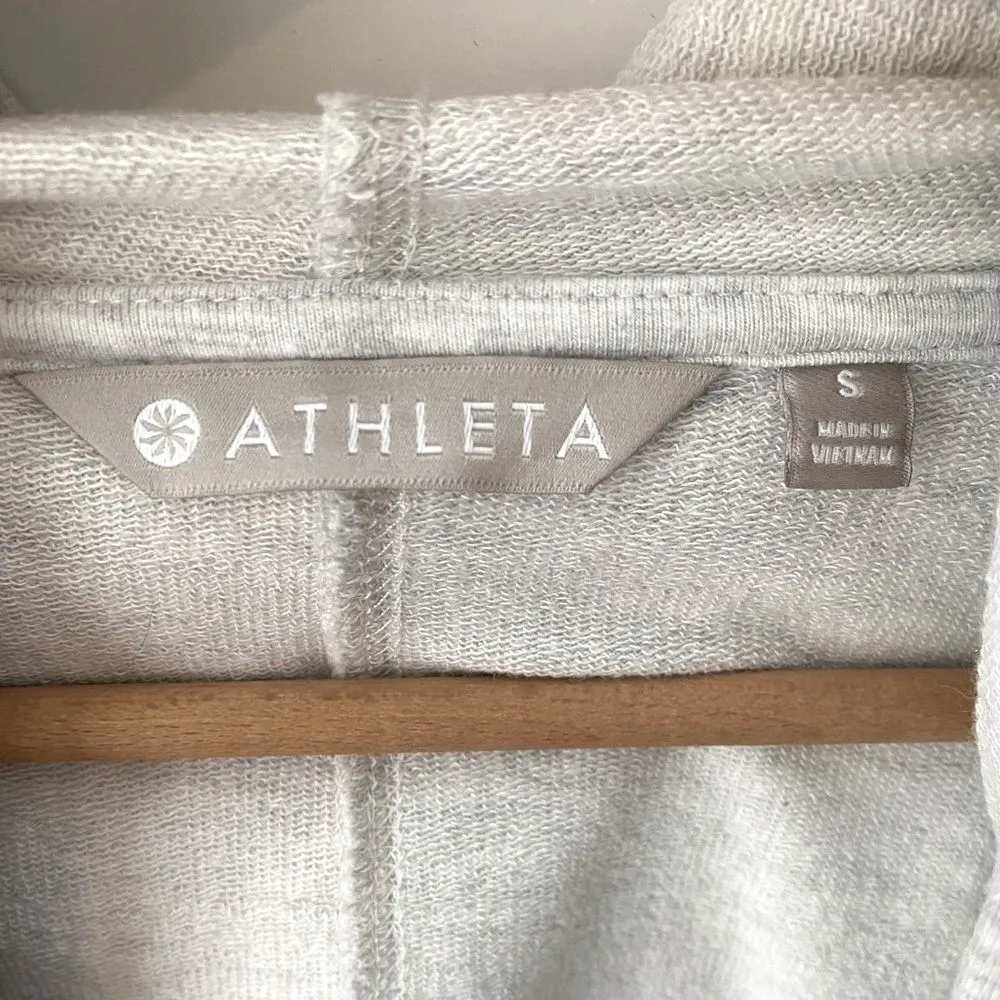 ATHLETA Vista Wrap Open Hooded Cardigan Sweatshirt Women’s S Athleisure Travel - Image 7