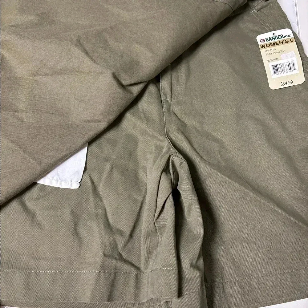Gander Mountain Size 6 Chino Skort NWT New Olive Drab Belted Outdoor Hiking - Image 4