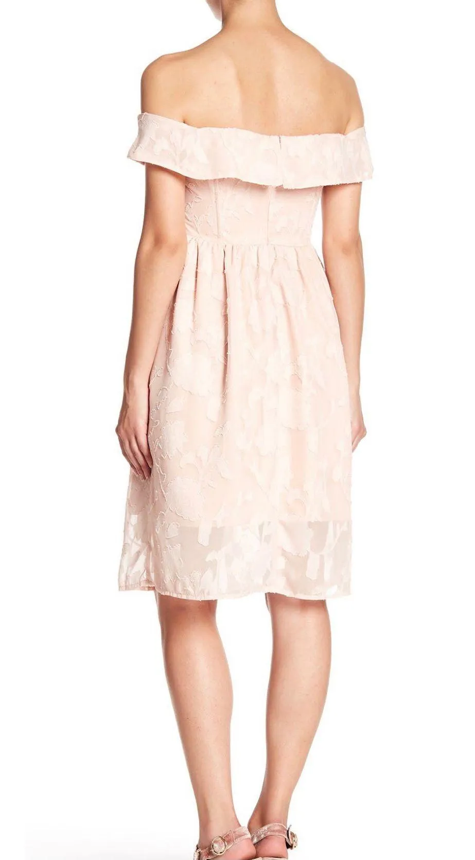 NWT Peach Honey Off The Shoulder Dress 10 - Image 2