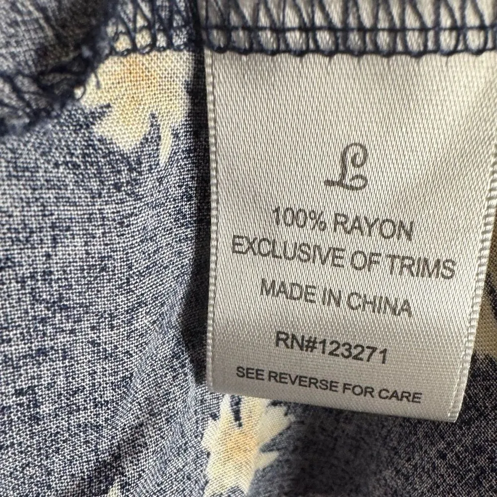 Justify navy and yellow ditsy floral strapless romper size large NWT - Image 5