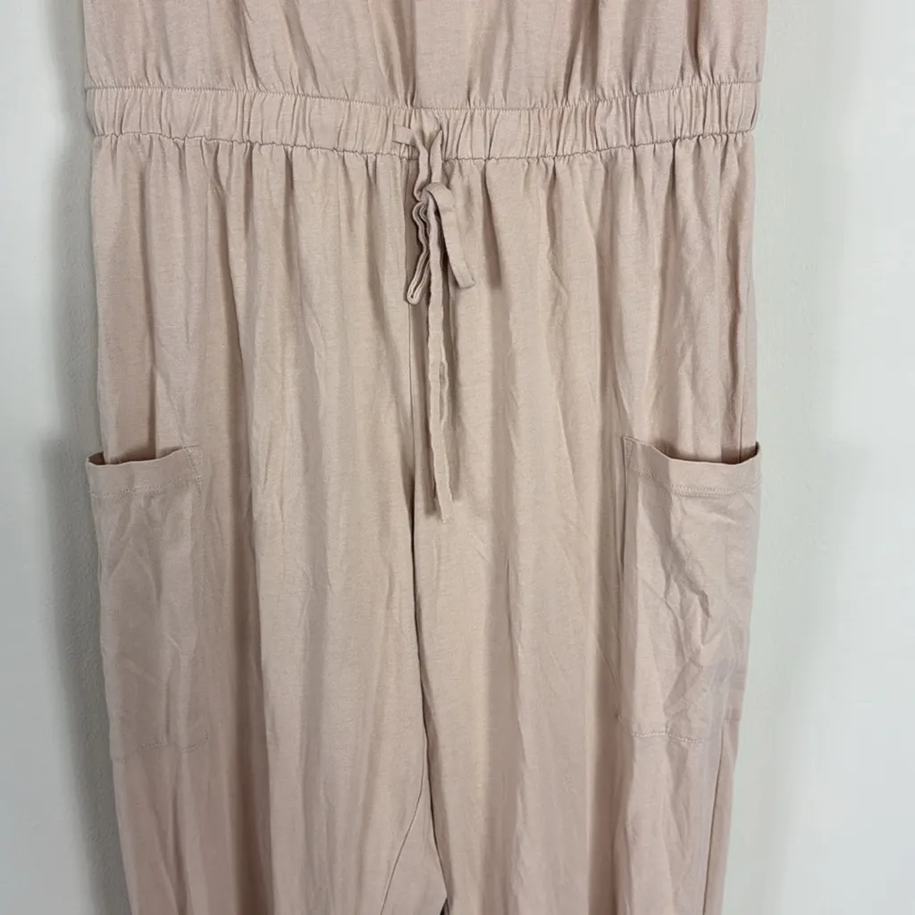 Eberjey Brie Cargo Jumpsuit in‎ Antique Rose Size Small - Image 3
