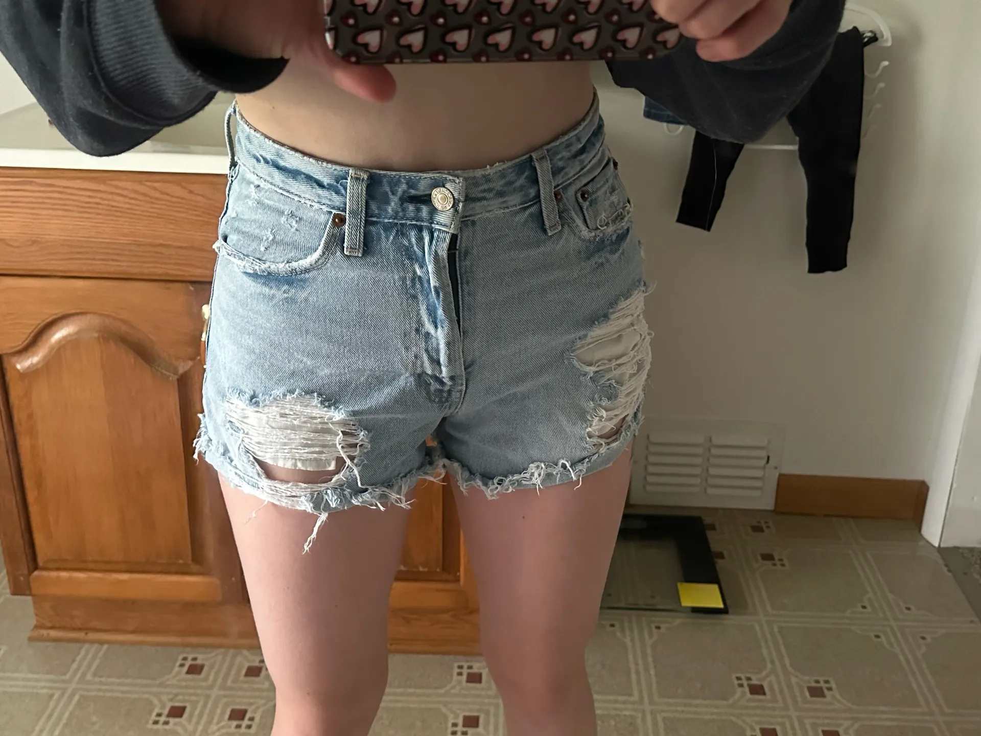 Distressed Denim Shorts - Image 4