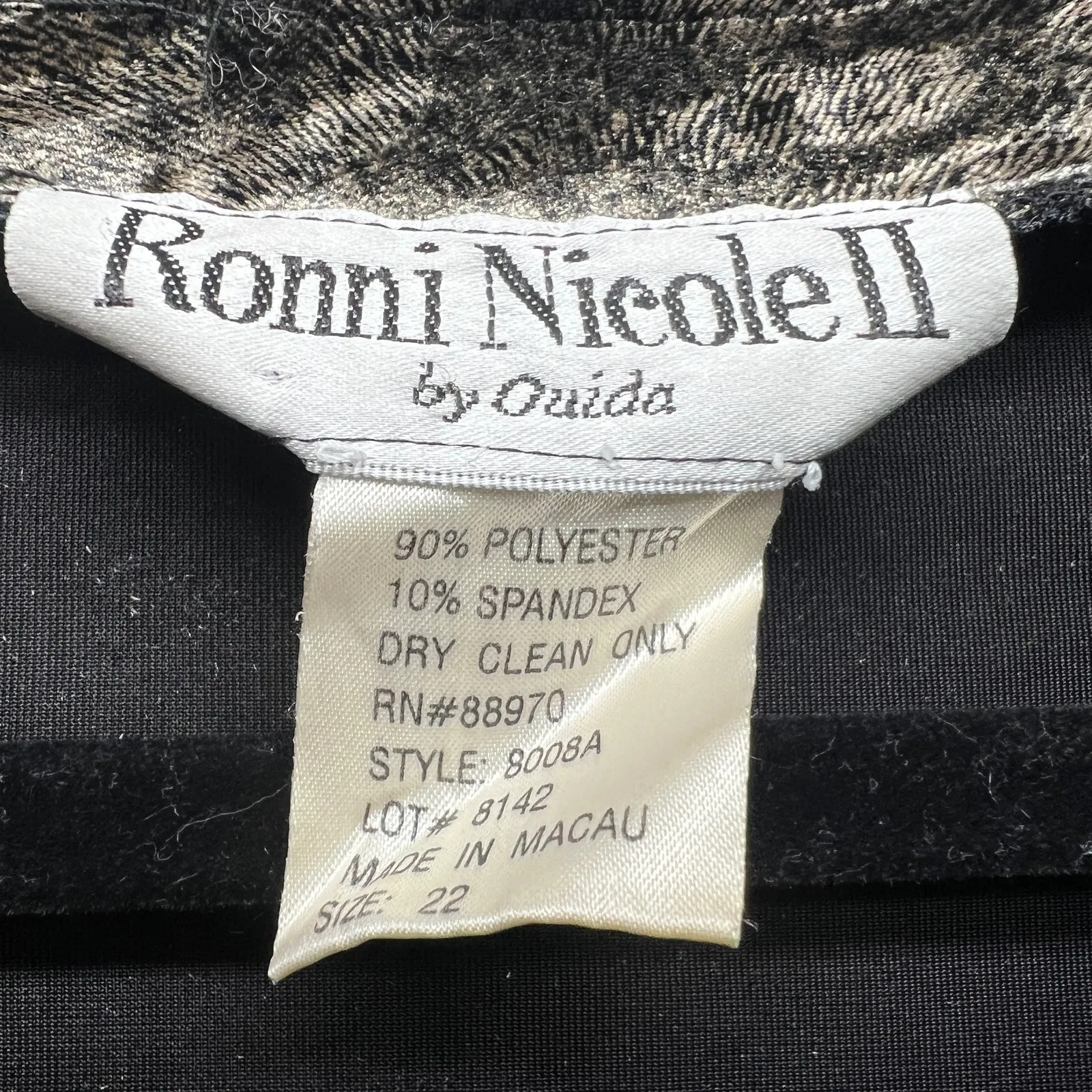 Ronni Nicole II Vintage Tiger Print Button Front Long Sleeve Womens Jacket Sz 22 Brown - Image 2