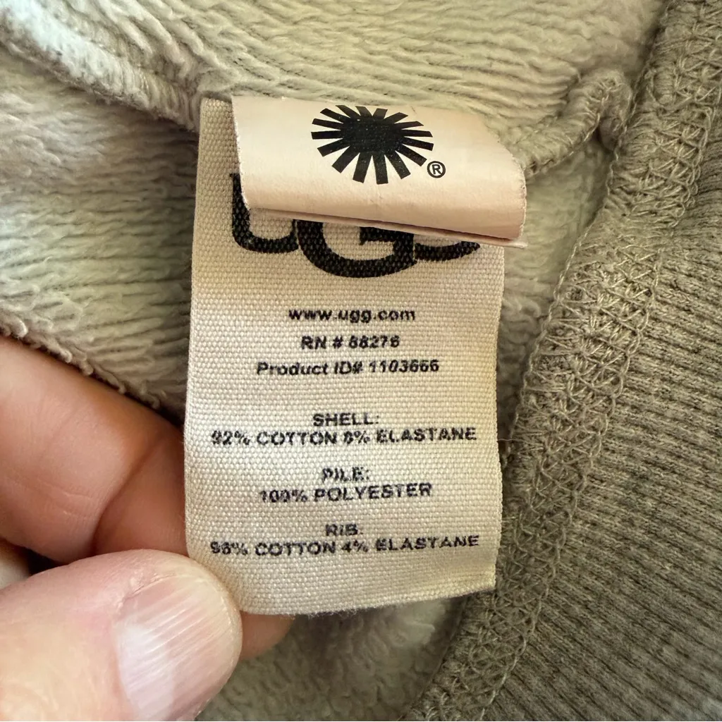 Ugg Elisha Crew Neck Gray Burgundy Raglan Sleeve Sweatshirt Size L - Image 12