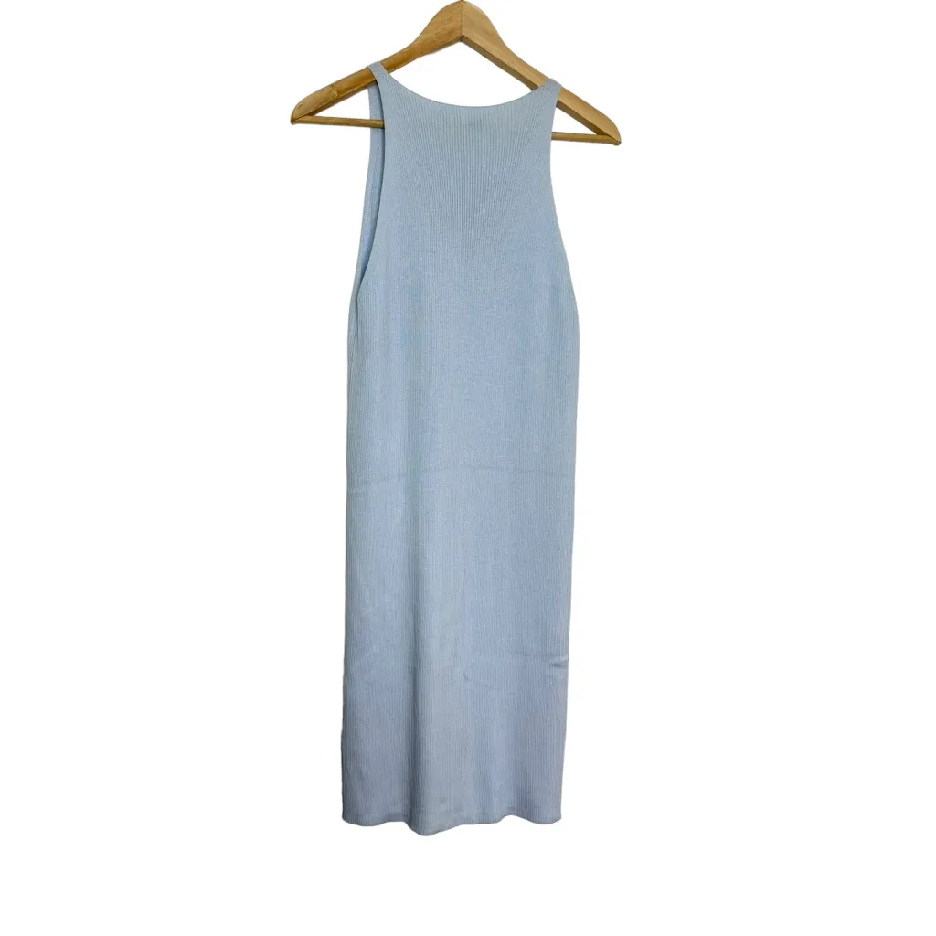 Tibi Cotton Viscose Stretch Sweater Cami Dress Baby Blue Tuckernuck - Image 4