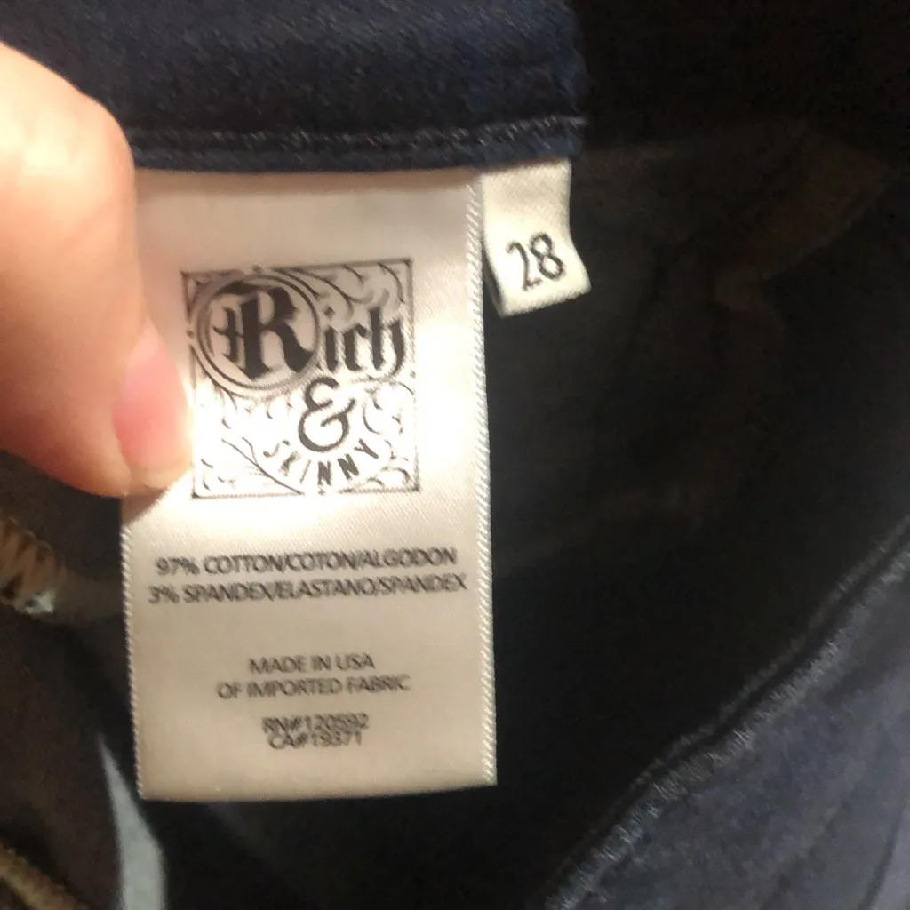 Rich and skinny dark wash flare jeans - Image 9