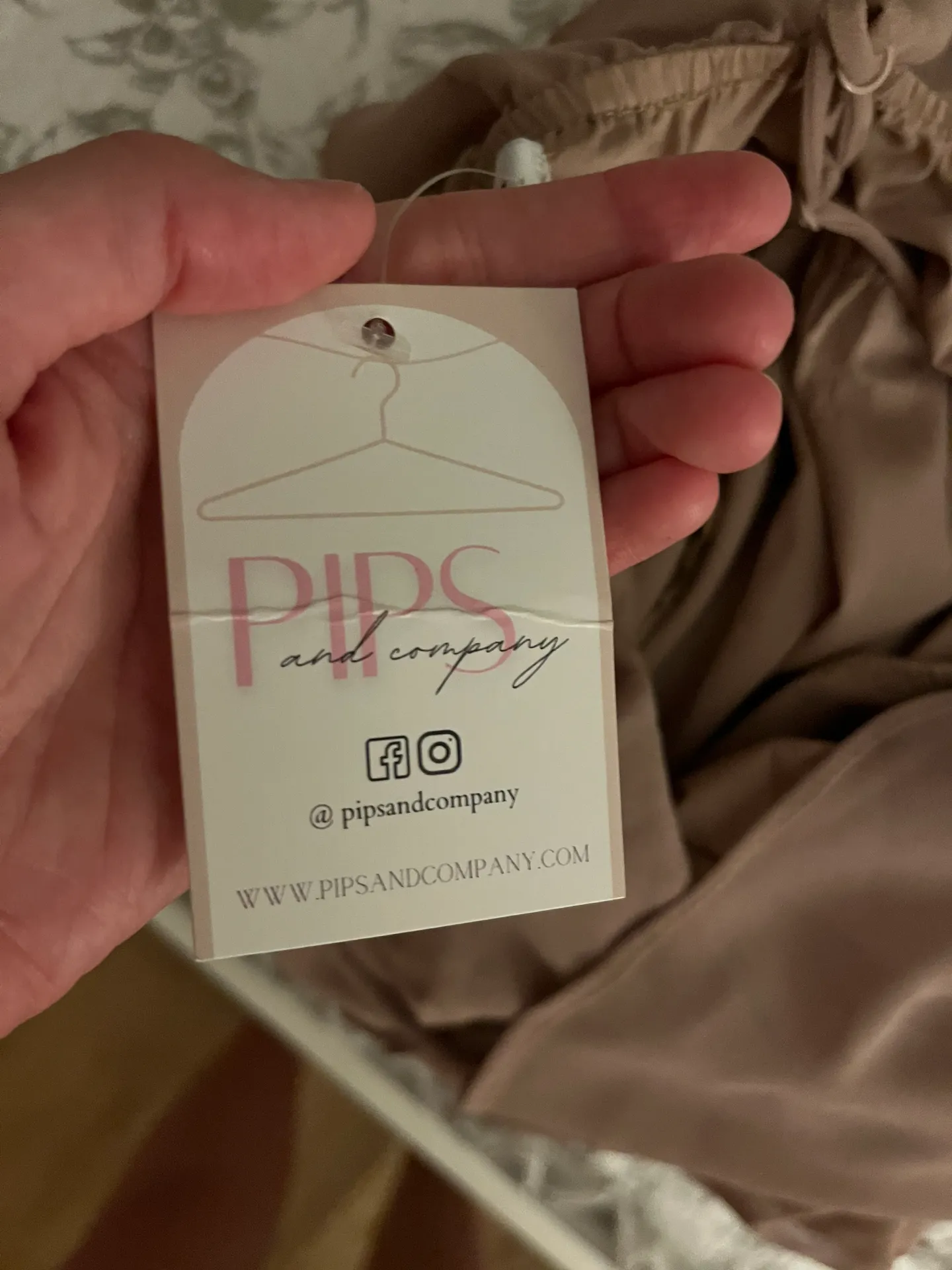 Pips And Company Ruffle Romper Tan - Image 4