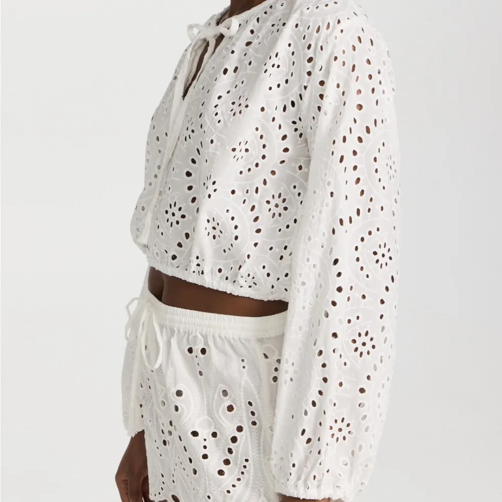 Natalie Martin White Eyelet Shorts Set - Image 6
