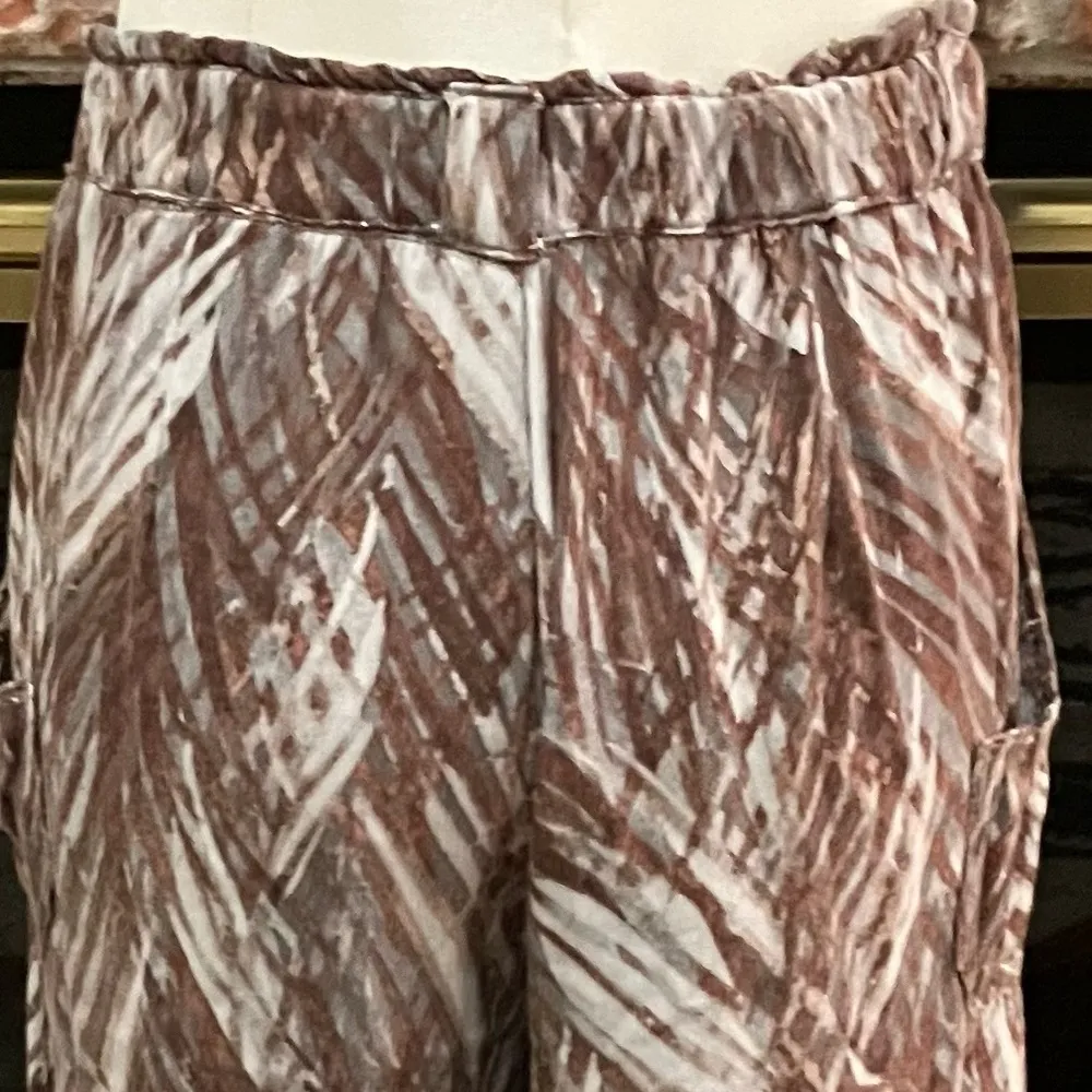 Democracy brown and cream printed drawstring pants / 0 / Excellent condition - Image 12