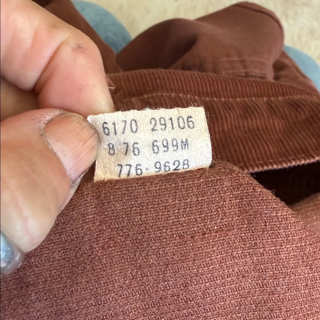 RARE Vintage Levi Brown Corduroy Pants kickflare Big E white tab - Image 4