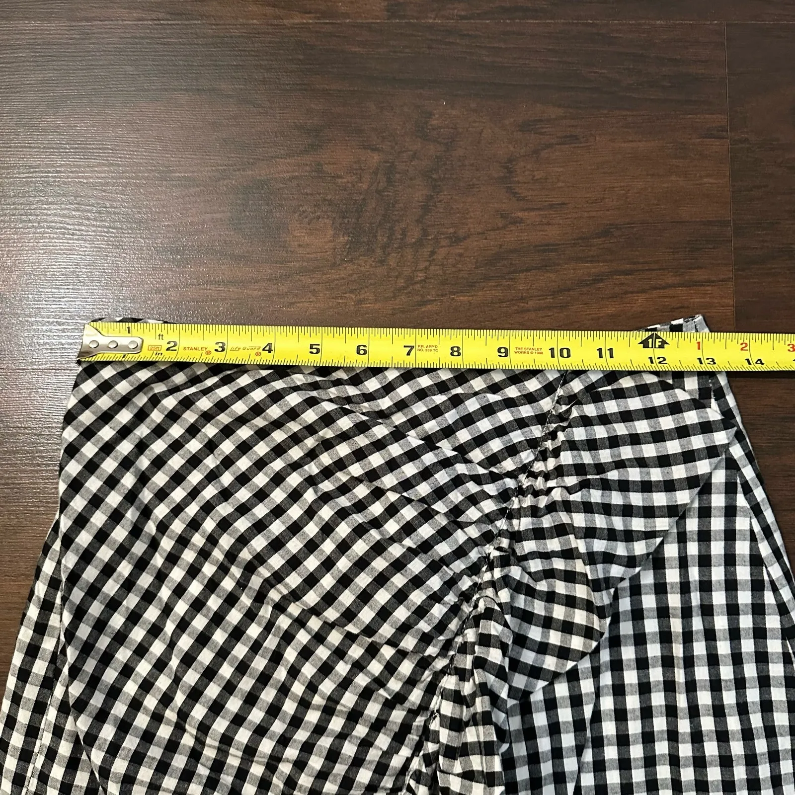 Lulu's Collegiate Class black & white gingham checkered mini skirt size S - Image 9
