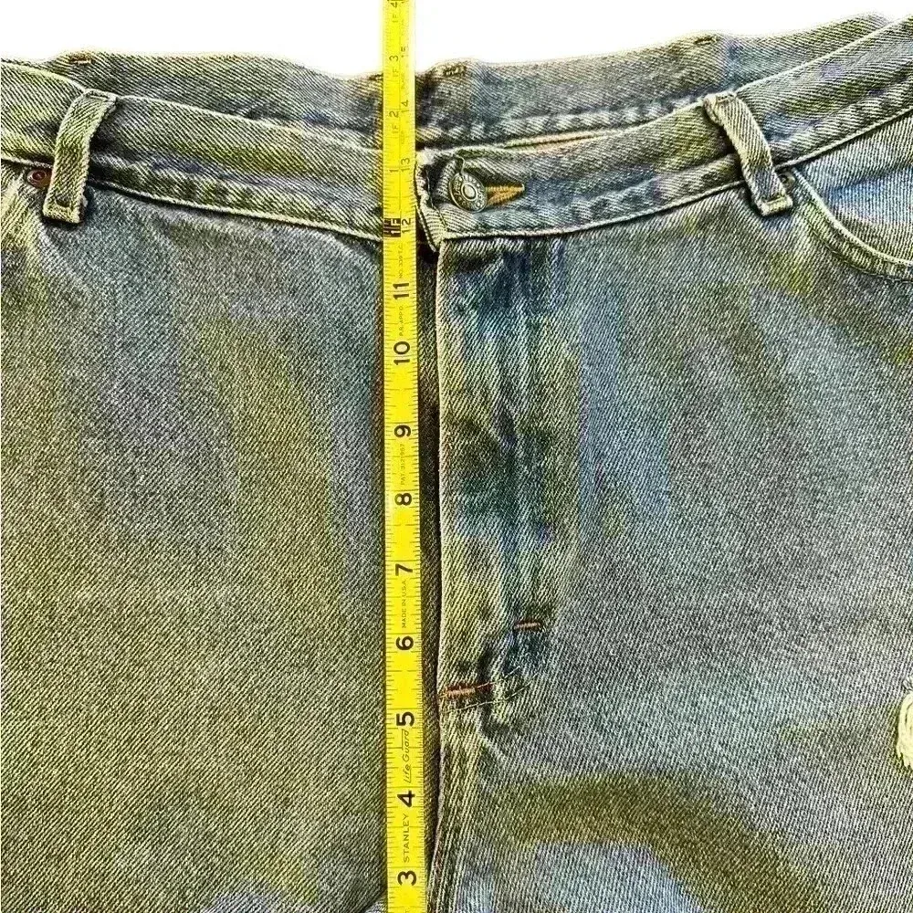 VTG 90s Y2K Lee Denim Cutoff Shorts 38” Waist ACTUAL Relaxed Western Grunge - Image 5