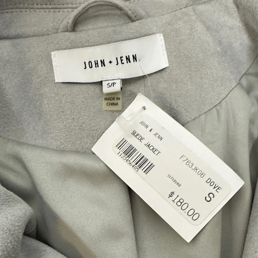 John + Jenn Soft Dove Suede Jacket super Soft Gray Size undefined - Image 15