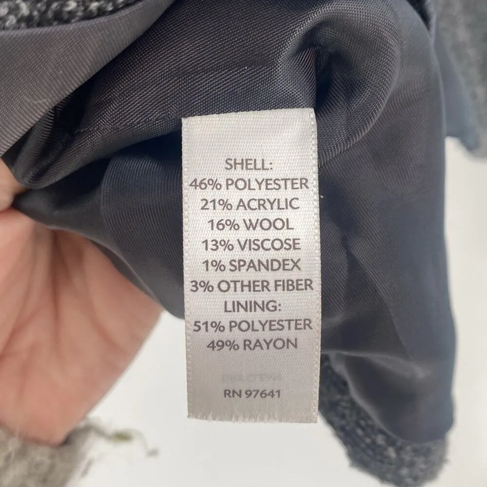 J.Jill wool blend fitted vest Academia career masculine boss vibes size XS Black - Image 8