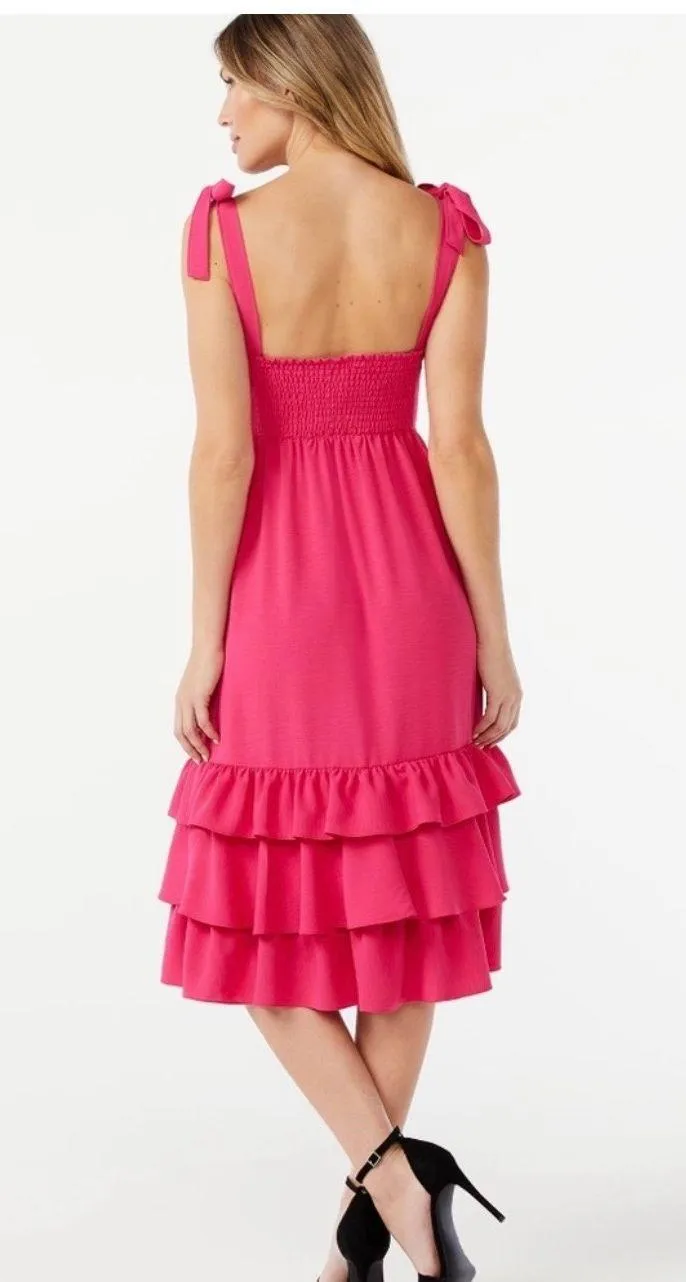 Sofia by Sofia Vergara Pink Ruffled Tiered Sundress - Image 2
