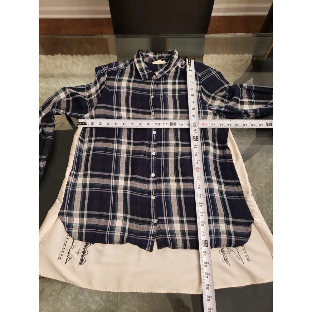 Jane And Delancey Womens Multicolor Collared Long Sleeve Button Down Shirt Large - Image 6