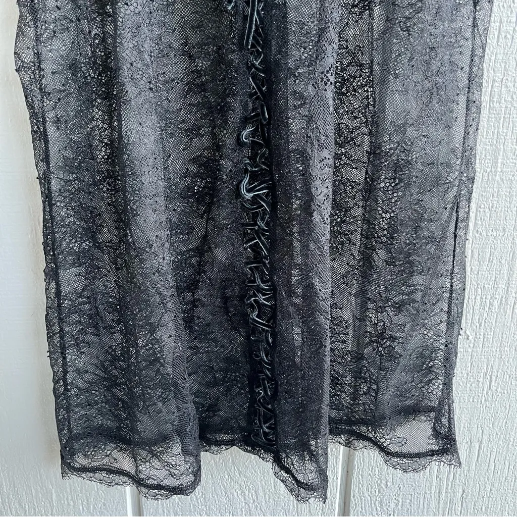 Victoria’s Secret Dream Angels Black Lace Up Back Slip M - Image 8