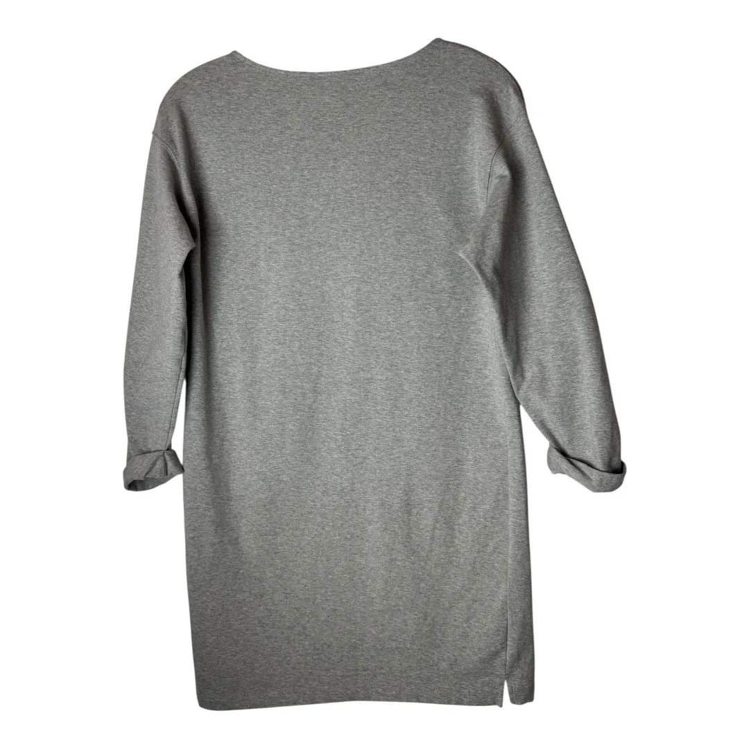 Theory Dress‎ Women XS Gray Rolled Cuff Casual Minimalist Tunic Mini Luxury - Image 3