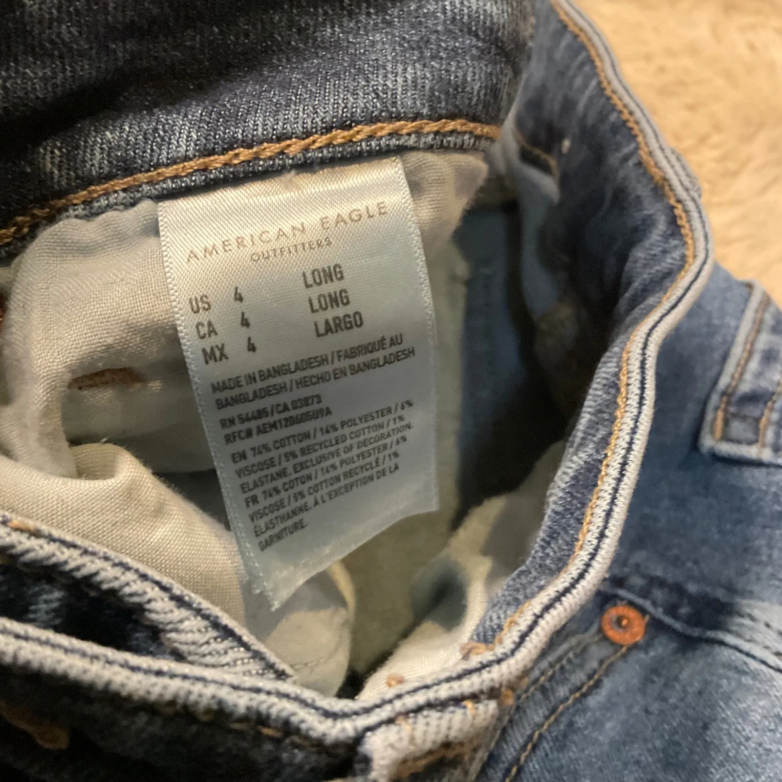 American Eagle Mom Denim Jeans Size 4 Medium Blue Womens - Image 4