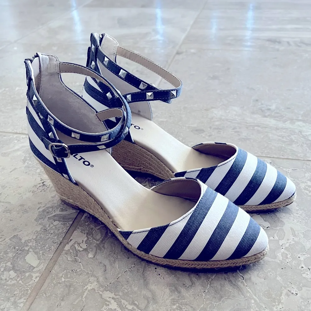 RIALTO Espadrilles Wedge Heel Ankle Strap Shoes Size 8.5M New w/o Box - Image 6