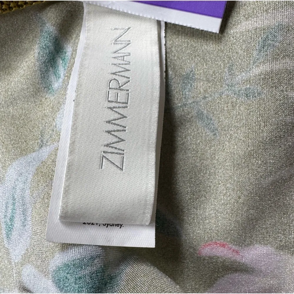 Zimmermann Tropicana Floral Side Tie Bikini Swimsuit Bottoms Size 2-4 New - Image 8