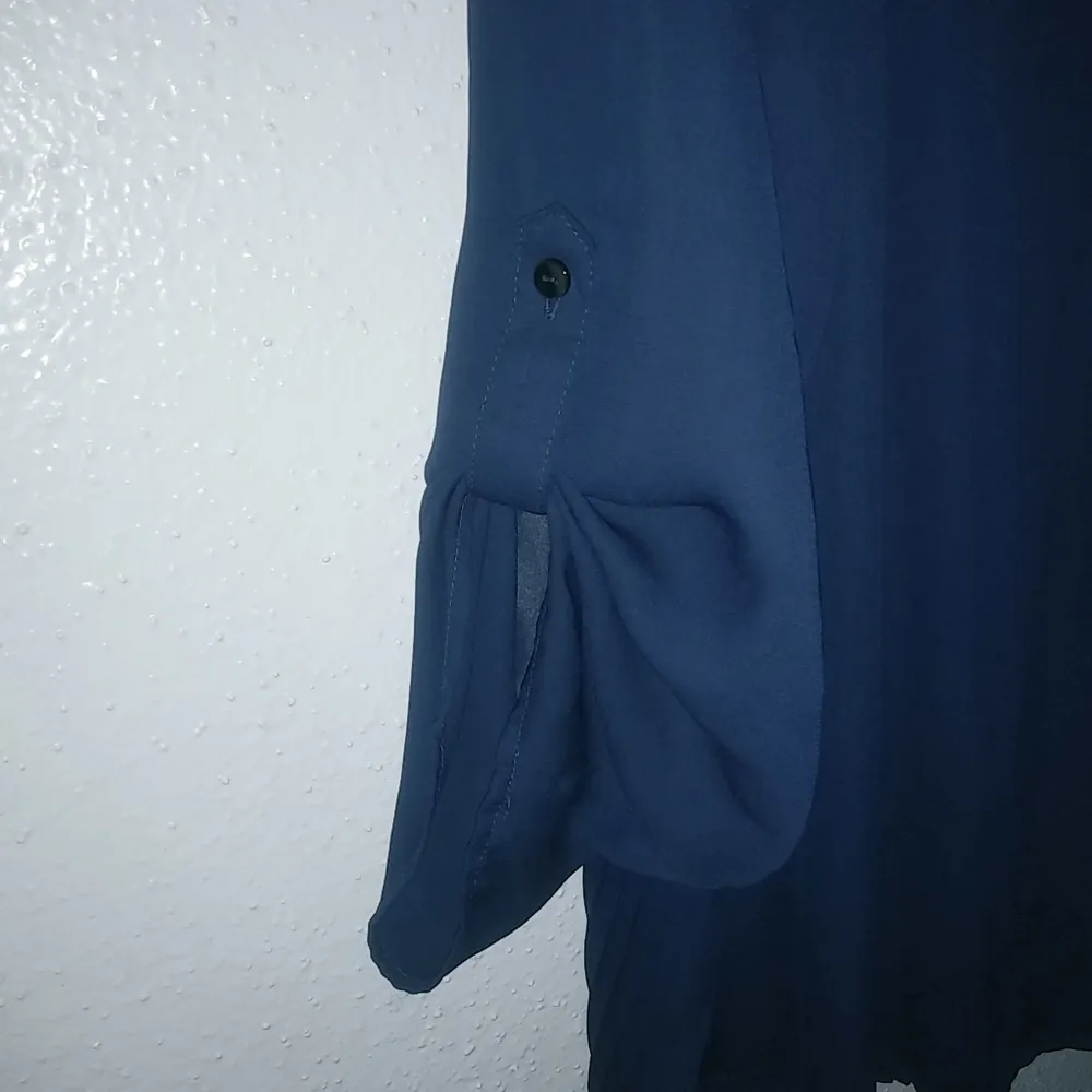 Valerie Stevens 3X Cobalt Blue Pleated Back Tunic Top Plus - Image 4