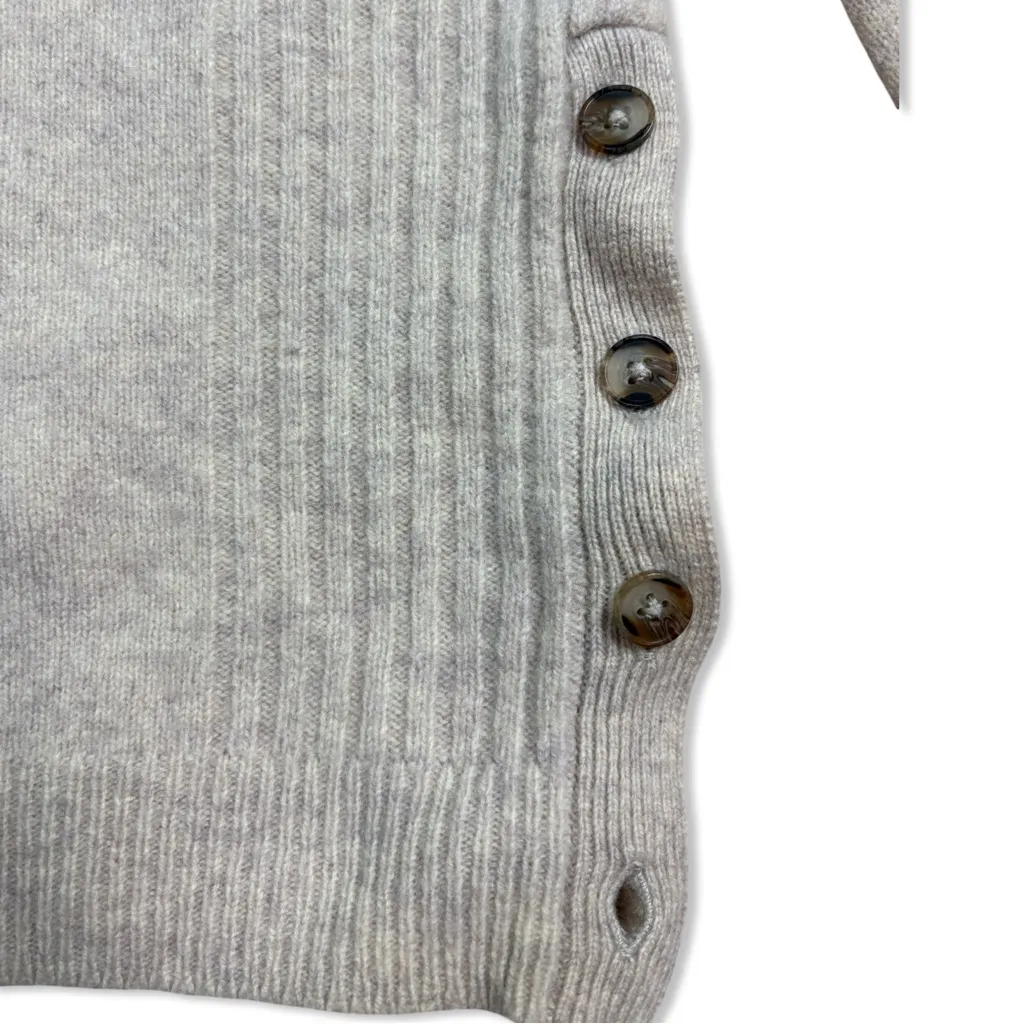 MADEWELL Pinewood Sweater Small Beige Merino Wool Ribbed Pullover - Image 5