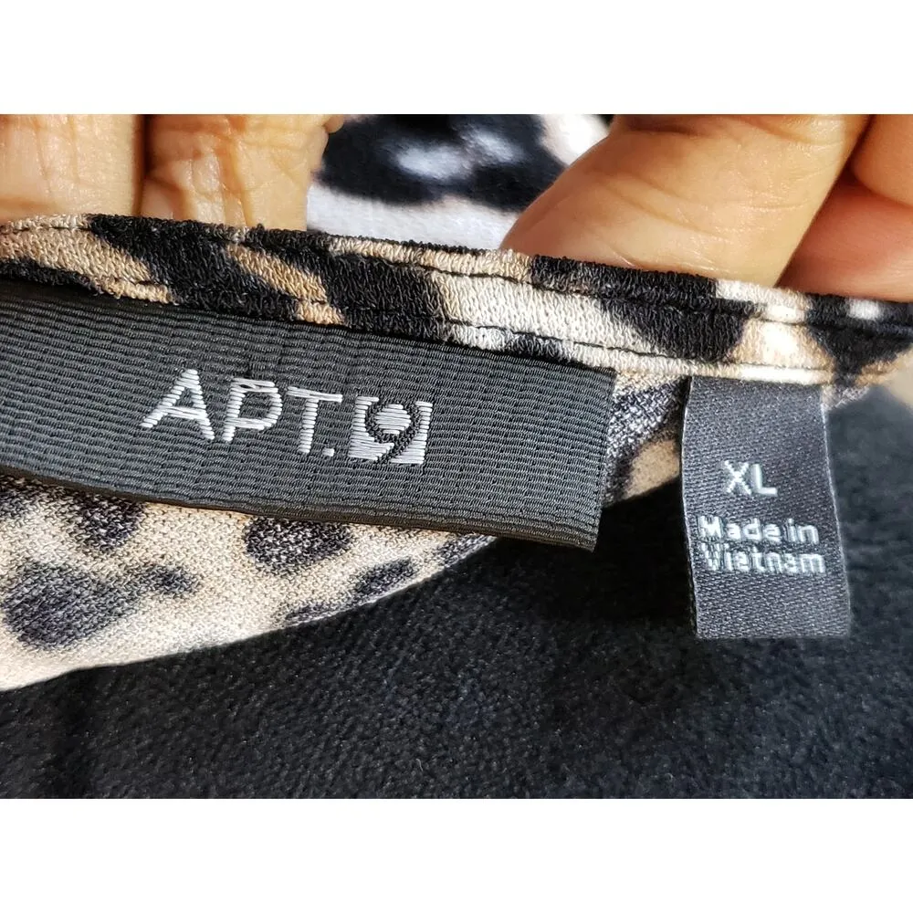 Apt. 9 Dress Women's XL Multi Leopard Print Tie Waist Sleeveless V Neck - Image 3