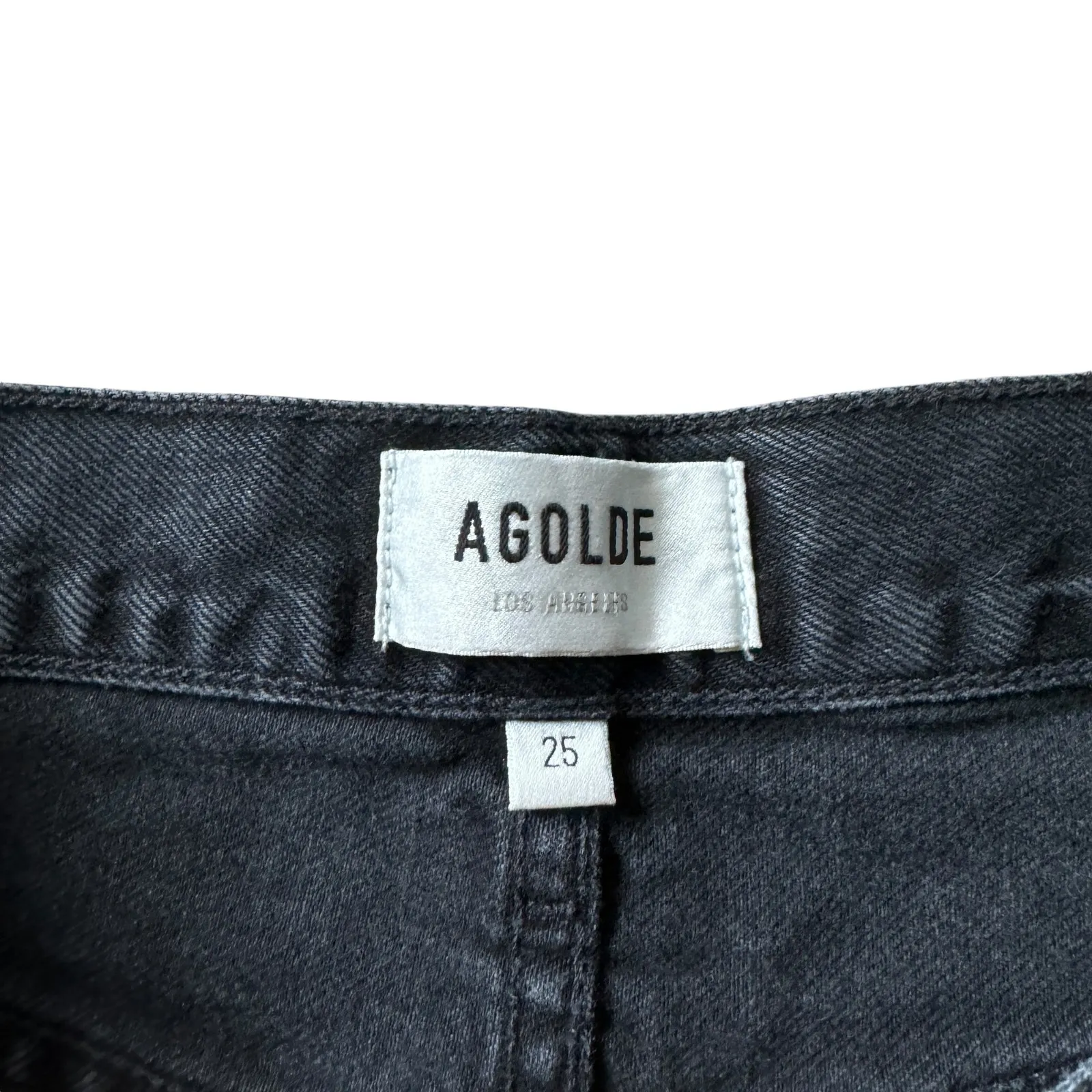 AGOLDE Lana Straight Jeans Black Grey Distressed - Image 5