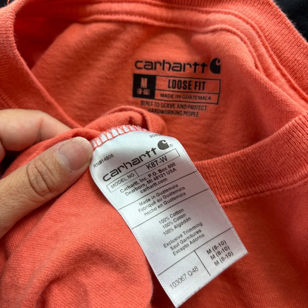 Carhartt Solid Orange Short Sleeve Loose Fit T-Shirt - Image 5