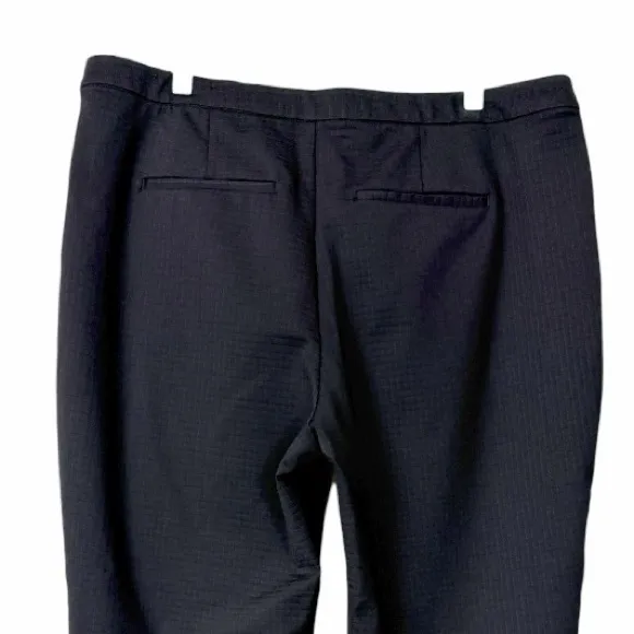 Liverpool Textured Ponte Waffle Knit Slim Ankle Black Pants Women’s Size 16 - Image 6
