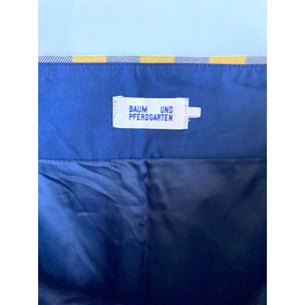 Baum Und Pfedgarten Plaid Checkered Mini Skirt Size 12 Purple - Image 3