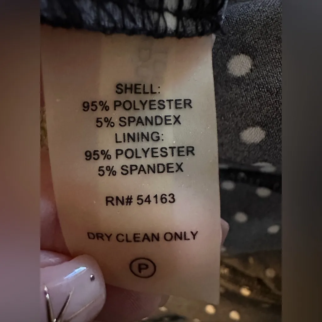 Tommy Hilfiger Black Sleeveless Polka Dot Dress Red Belt NWOT - Image 5