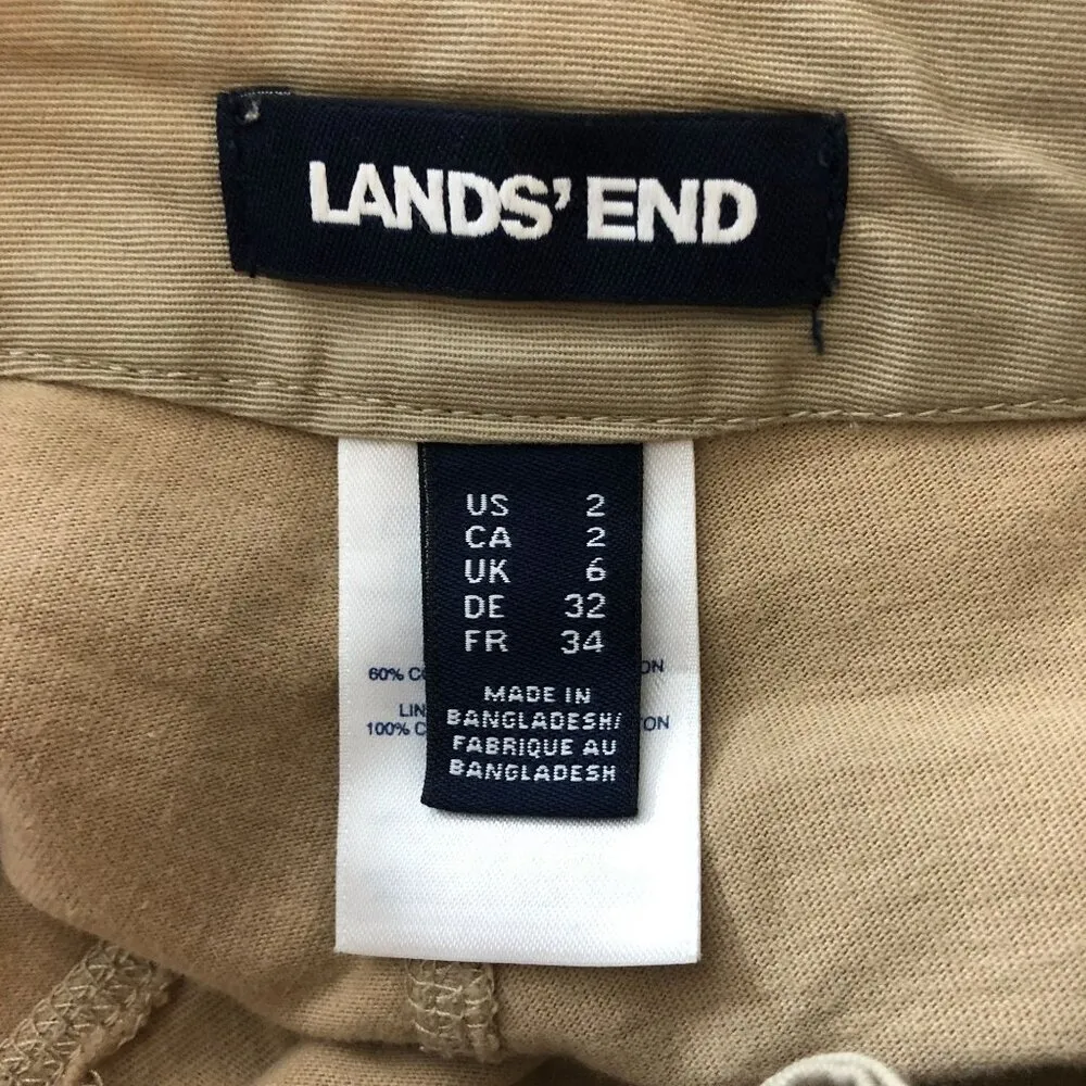 Lands End Skort Khaki Built in Shorts Beige 2 Tan - Image 4