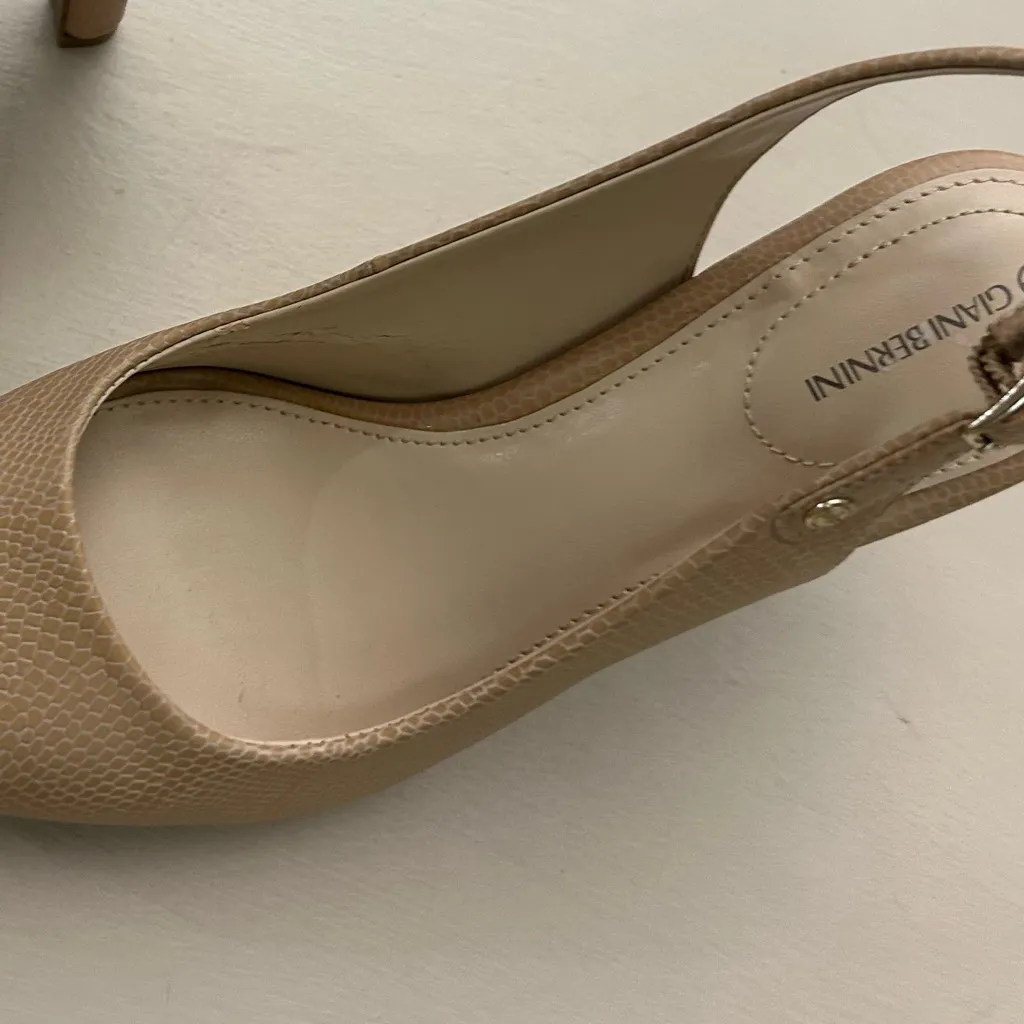 Heels Giani Bernini Beige Slingback Heels 7 1/2 M like new! Nice/Clean - Image 6