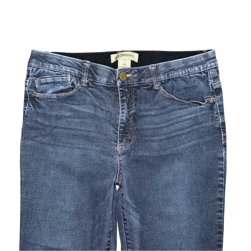 Democracy Ab Technology Jeans Women’s 14 Stretch Tapered Skinny Leg Dark Wash - Image 3
