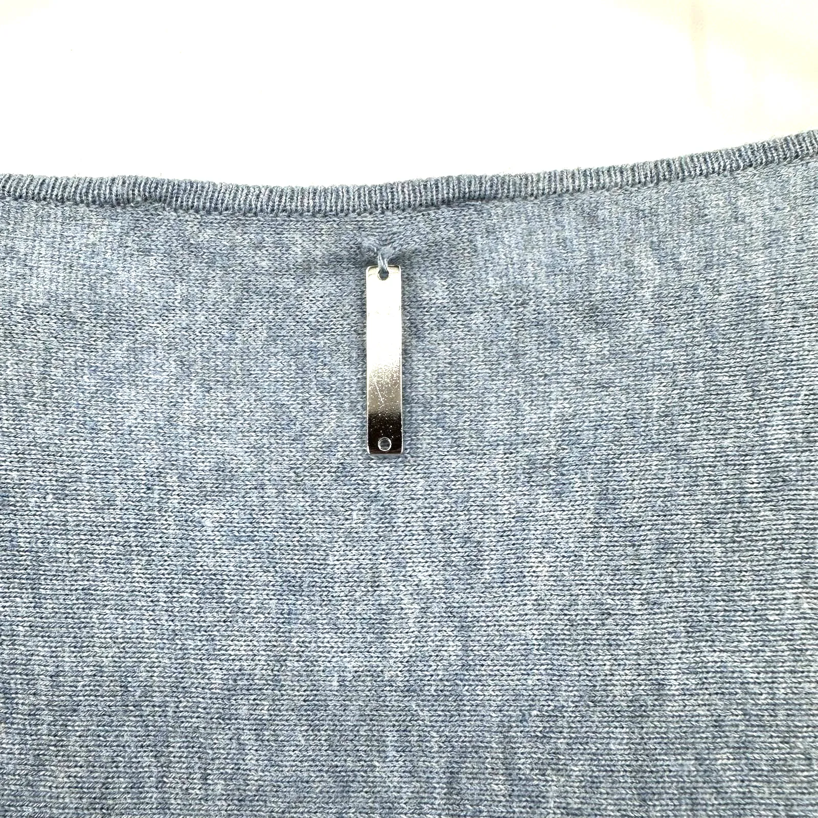 Michael Michael Kors size large blue sweater‎ asymmetrical hem cotton blend - Image 3