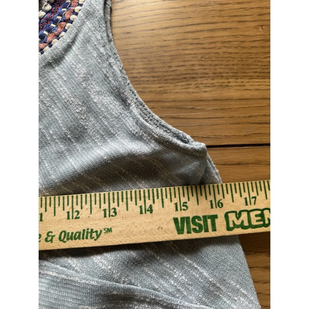 Umgee Women Size Medium Dress Shift Sleeveless Embroidery Boho Aztec Flowing Art - Image 5