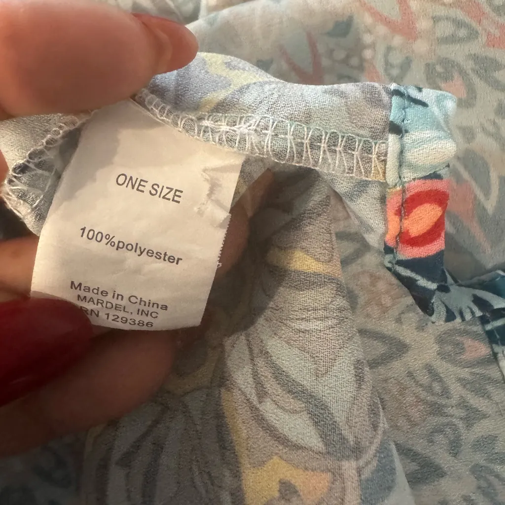 Women's Bohemian Style Cardigan: Floral Print Mesh Splice, 3/4 Sleeve, One Size - Image 7