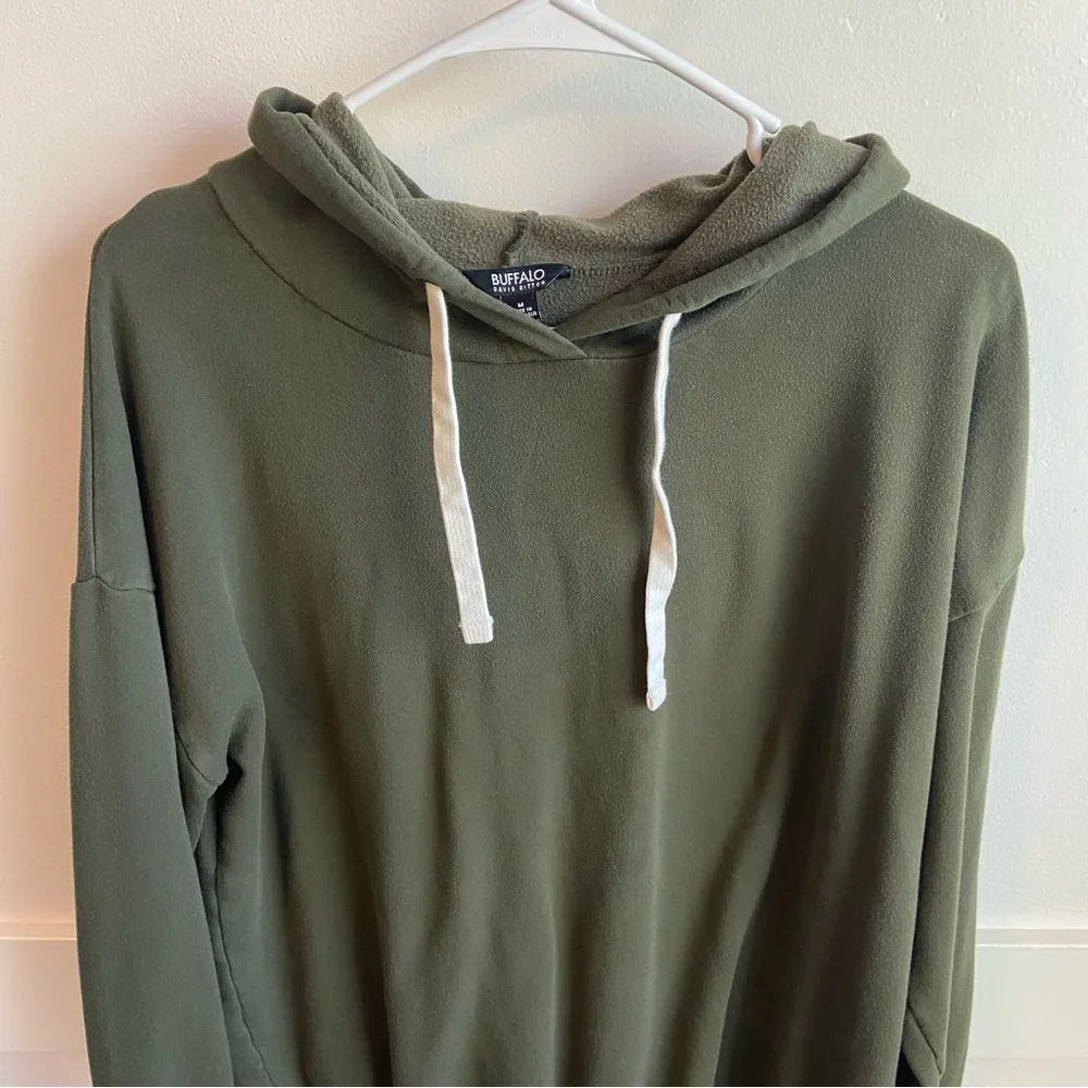 Buffalo David Bitton Dark Green Long Sleeve Pullover Hoodie - Image 5