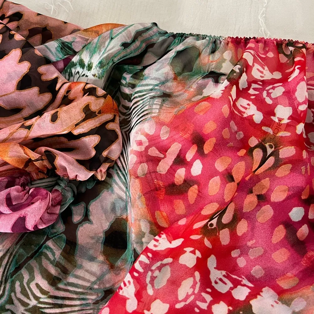 strapless chiffon blouse top - Image 3