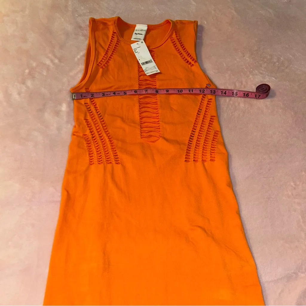 Urban Outfitters iets frans orange sleeveless mini dress bodycon cutouts size M Size M - Image 9