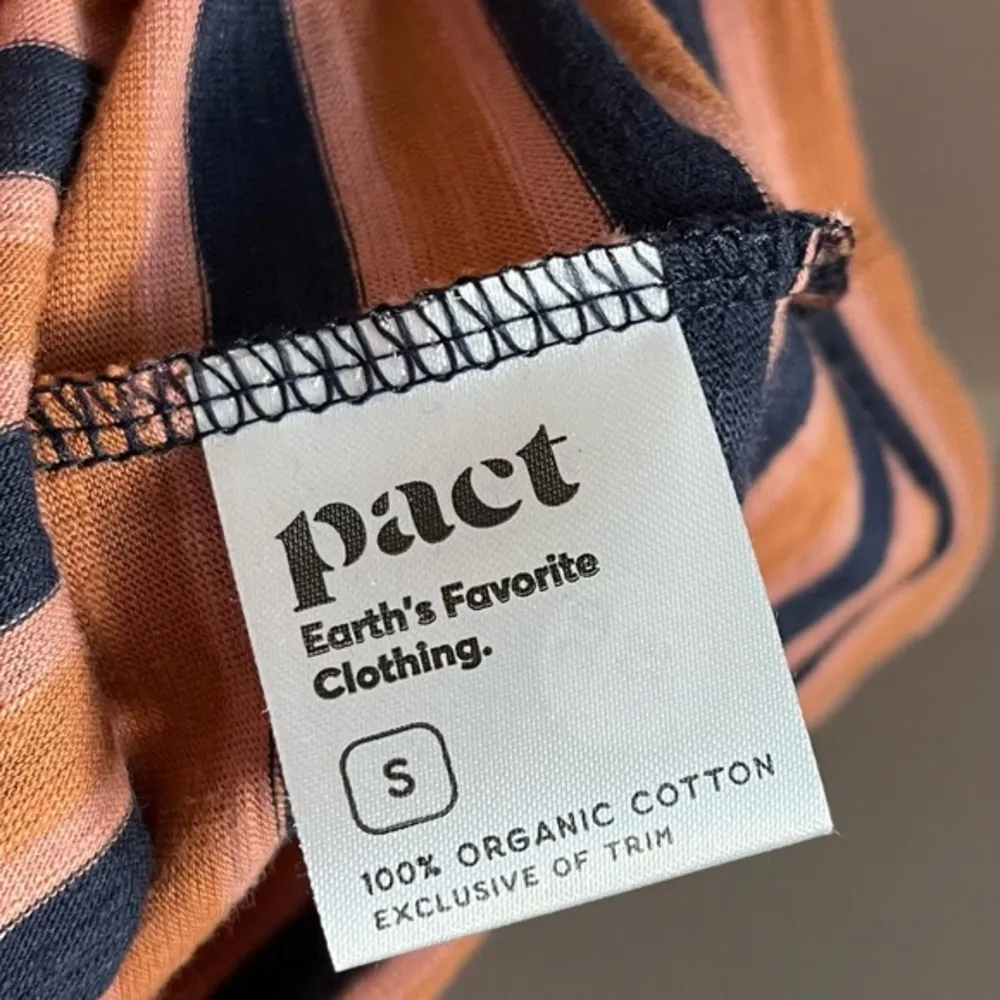 Pact • NWT Orange Harvest Stripe Avery Dress - Image 9