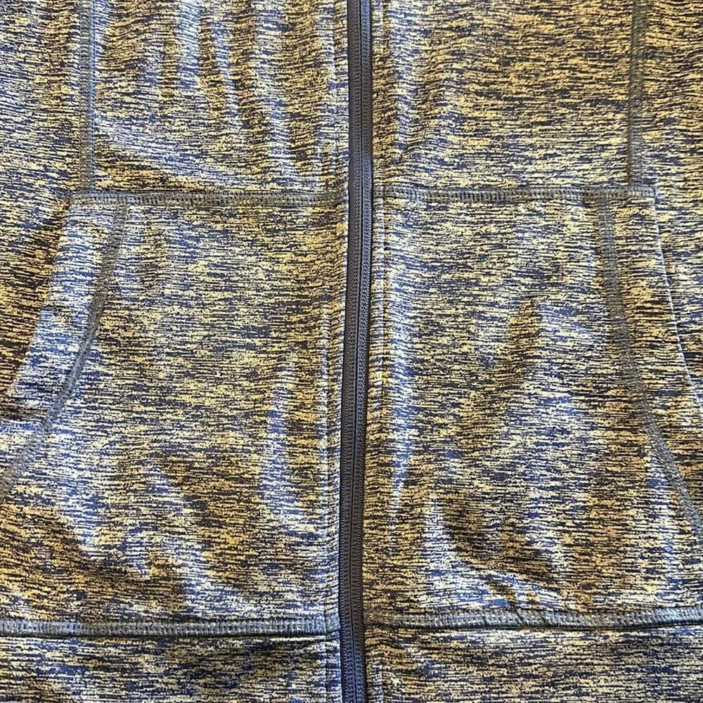 CG by Champion Duo Dry Purple Chambray Zip Up Hoodie, Size L - Image 4