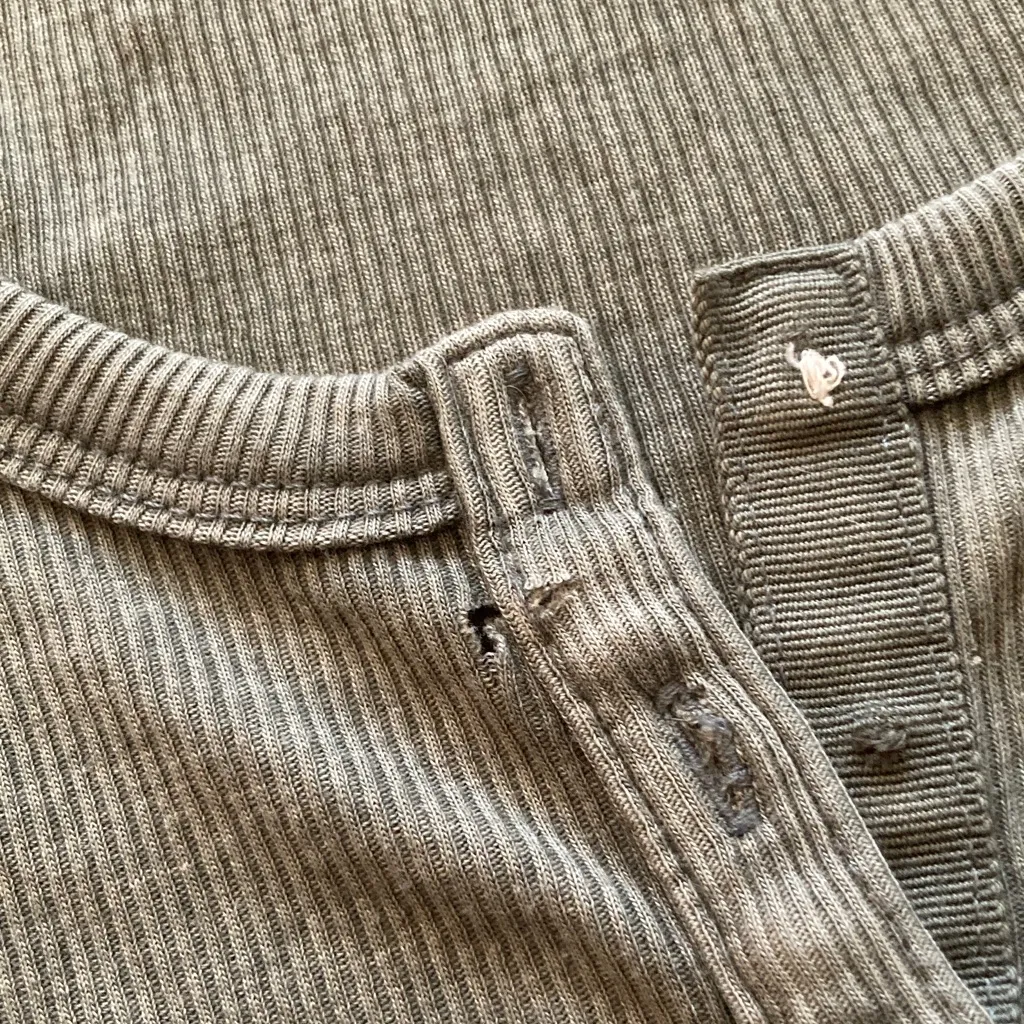 Aerie Real Soft Stretch Tank Top Army Green Size XS Fair Condition - Image 5