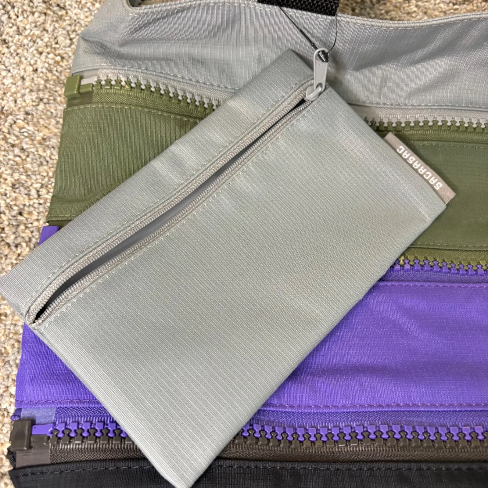 SACRASAC for MoMA Tote Bag Color‎ Block Zip Pocket Satchel Handbag Purse Black - Image 6