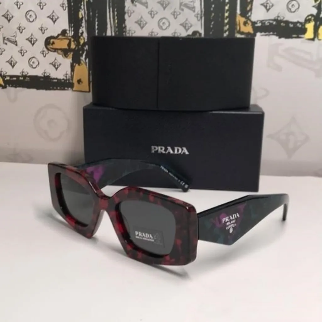 New Authentic Prada PR 15YS Sunglasses – Scarlet Tortoise with Dark Gray Lenses - Image 5