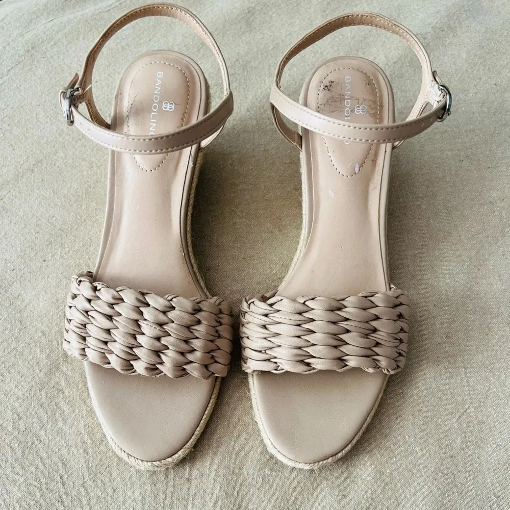 Bandolino Jingle 3 Espadrille Wedge Sandal Size 9.5 in Warm Sand - Image 2