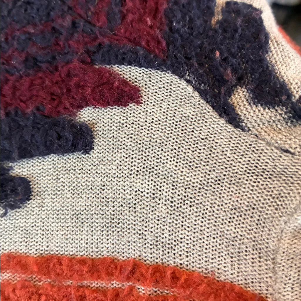 Lucky Brand Long Striped Knit Western Cardigan with Fringe - Image 11