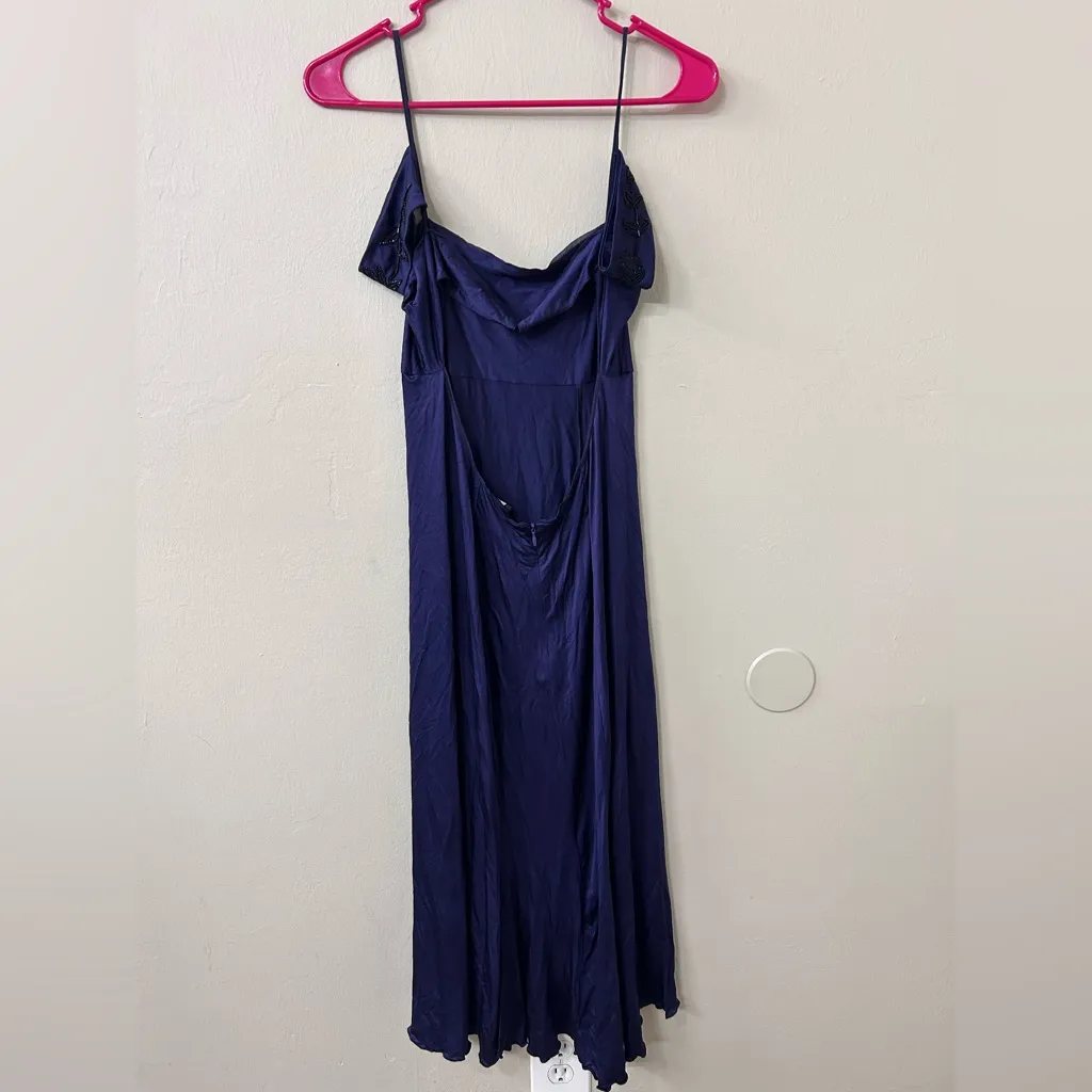 CNC Costume National Beaded Off Shoulder Spaghetti Strap Midi Dress Sz 28/42 - Image 6